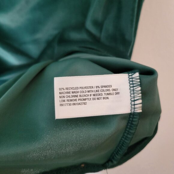A New Day Green Velvet Sleeveless Turtleneck Dress Womens M - Picture 5 of 6